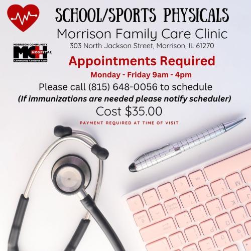 School and Athletic Physicals